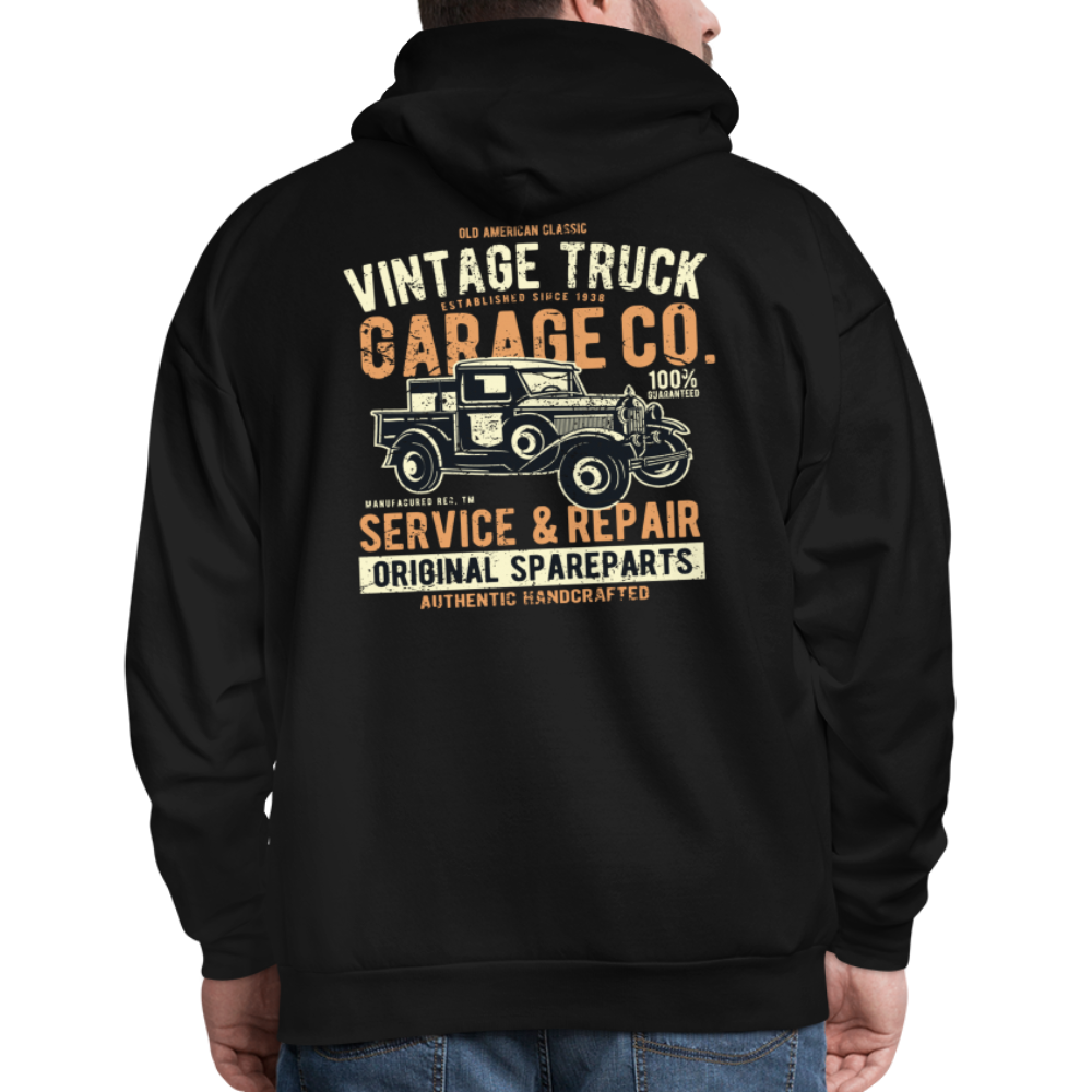 Vintage truck Cars Men's Hoodie - black