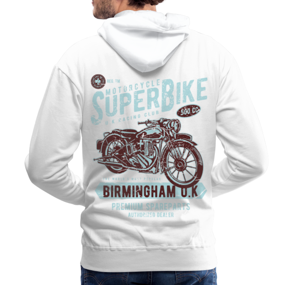 Super Bike Motorcycle Men’s Premium Hoodie - white