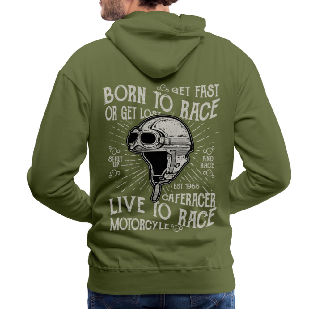 Born to Race Car's Men’s Premium Hoodie - olive green