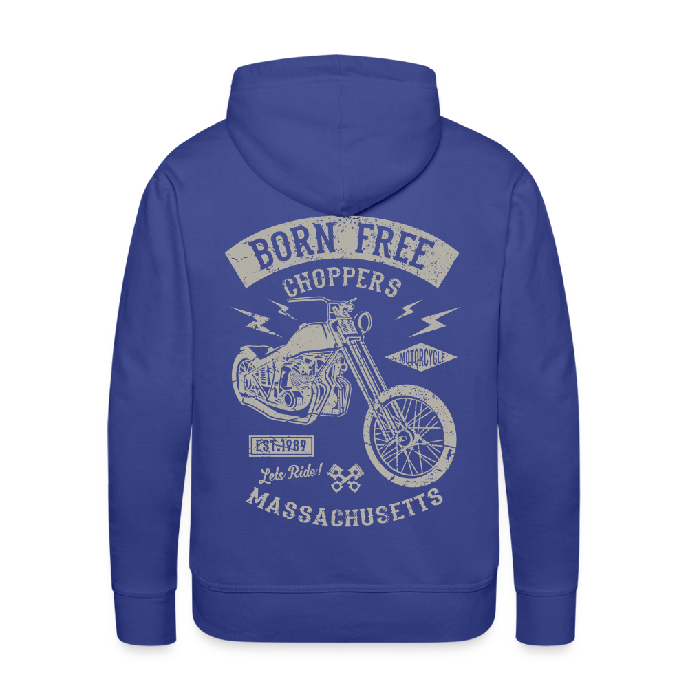 choppers Born Free Motorcycle Men’s Premium Hoodie - royal blue