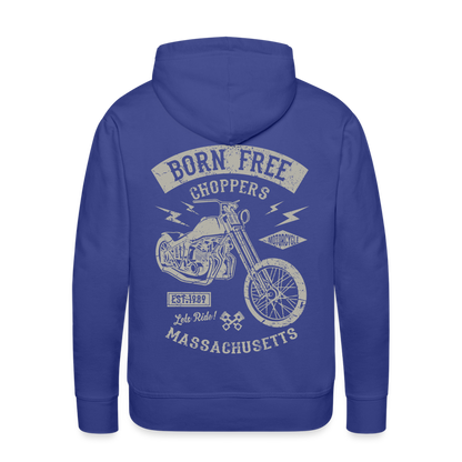 choppers Born Free Motorcycle Men’s Premium Hoodie - royal blue