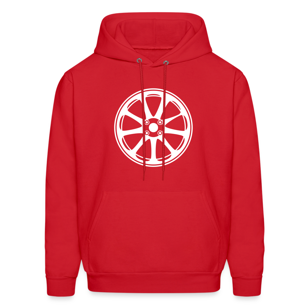 wheel rims Men's Hoodie - red