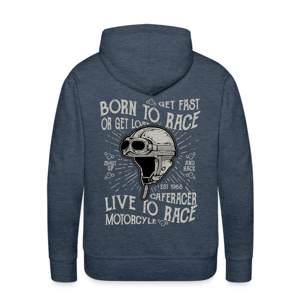 Born to Race Car's Men’s Premium Hoodie - heather denim