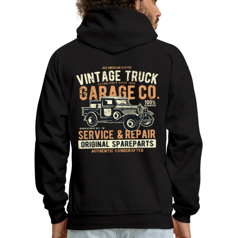 Vintage truck Cars Men's Hoodie - black