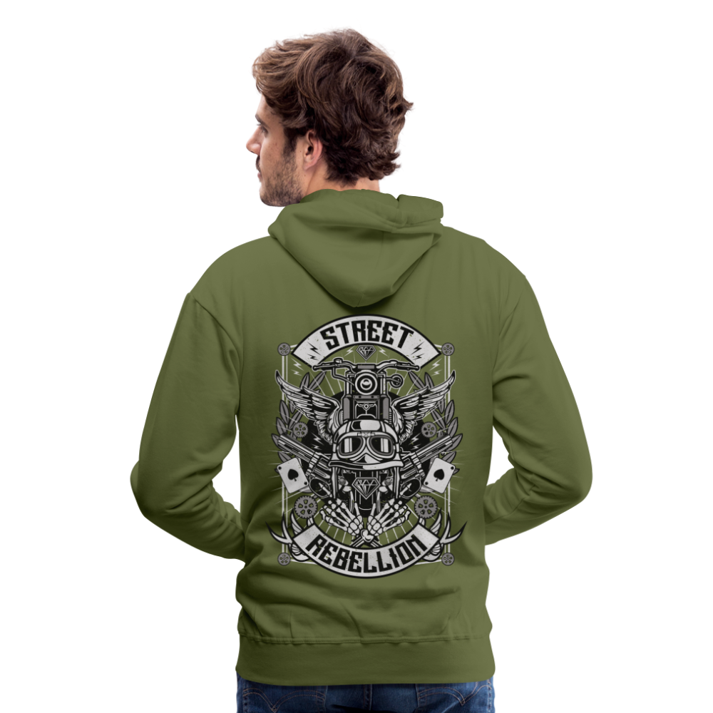 Street Rebellion Men’s Premium Hoodie - olive green