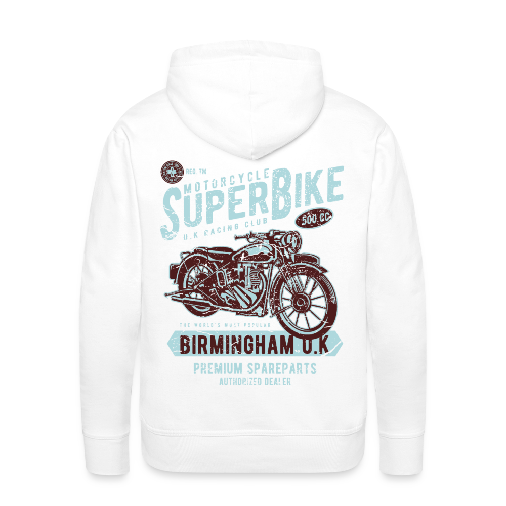 Super Bike Motorcycle Men’s Premium Hoodie - white