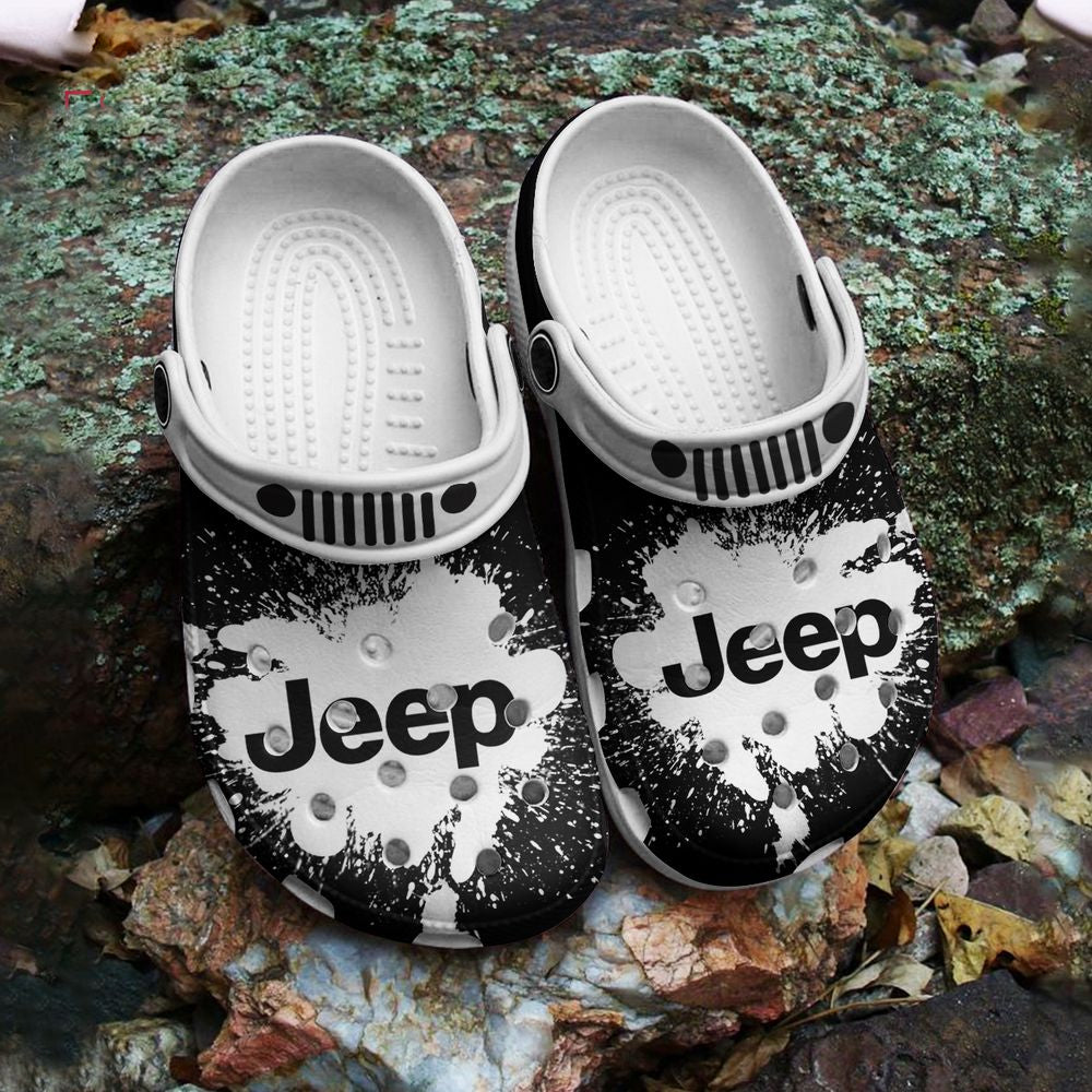 Jeep Crocs Crocband Clog Black And White