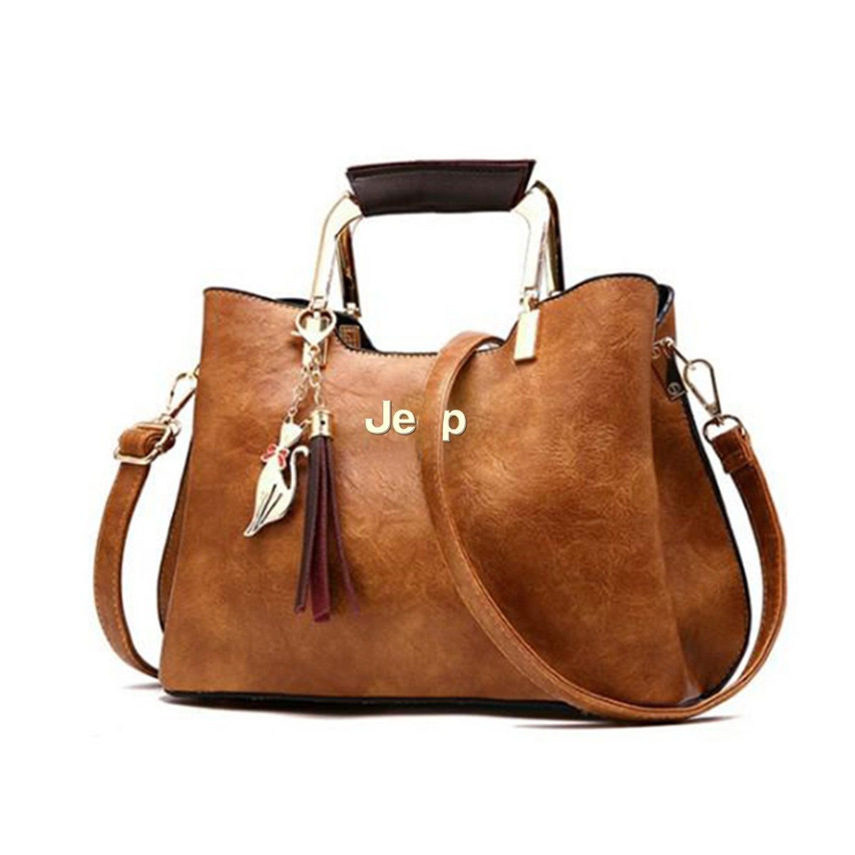 Jeep Deluxe Handbag For Women-bag-Driver Apparel-Brown-Driversapparel.com