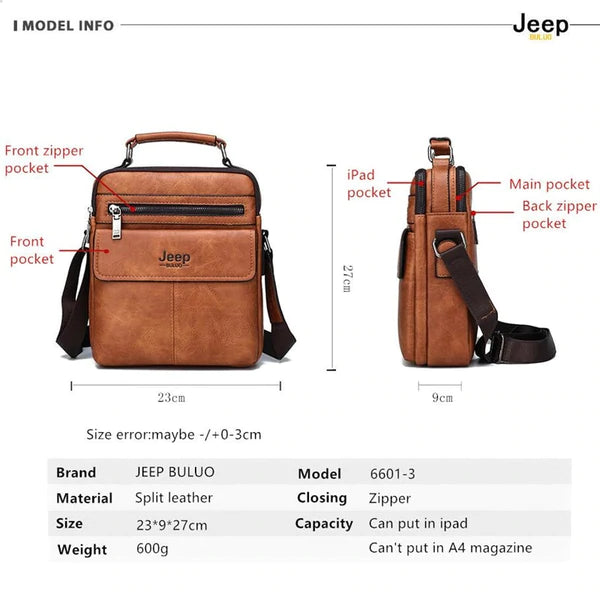 Jeep Leather Bag With Free Wallet-bag-Driver Apparel-Driversapparel.com