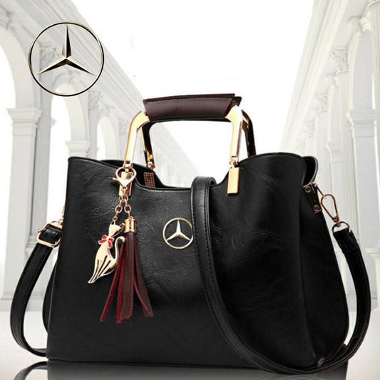 Mercedes Deluxe Handbag For Women-bag-Driver Apparel-Black-Driversapparel.com