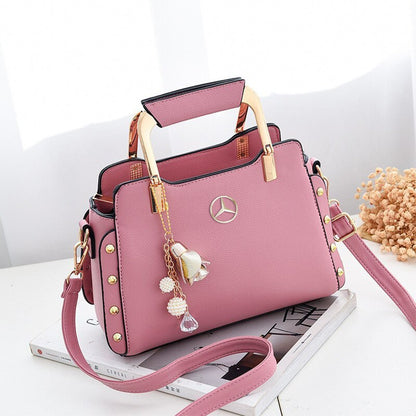 Mercedes Genuine Leather Ladies Handbag-bag-Driver Apparel-Pink-Driversapparel.com