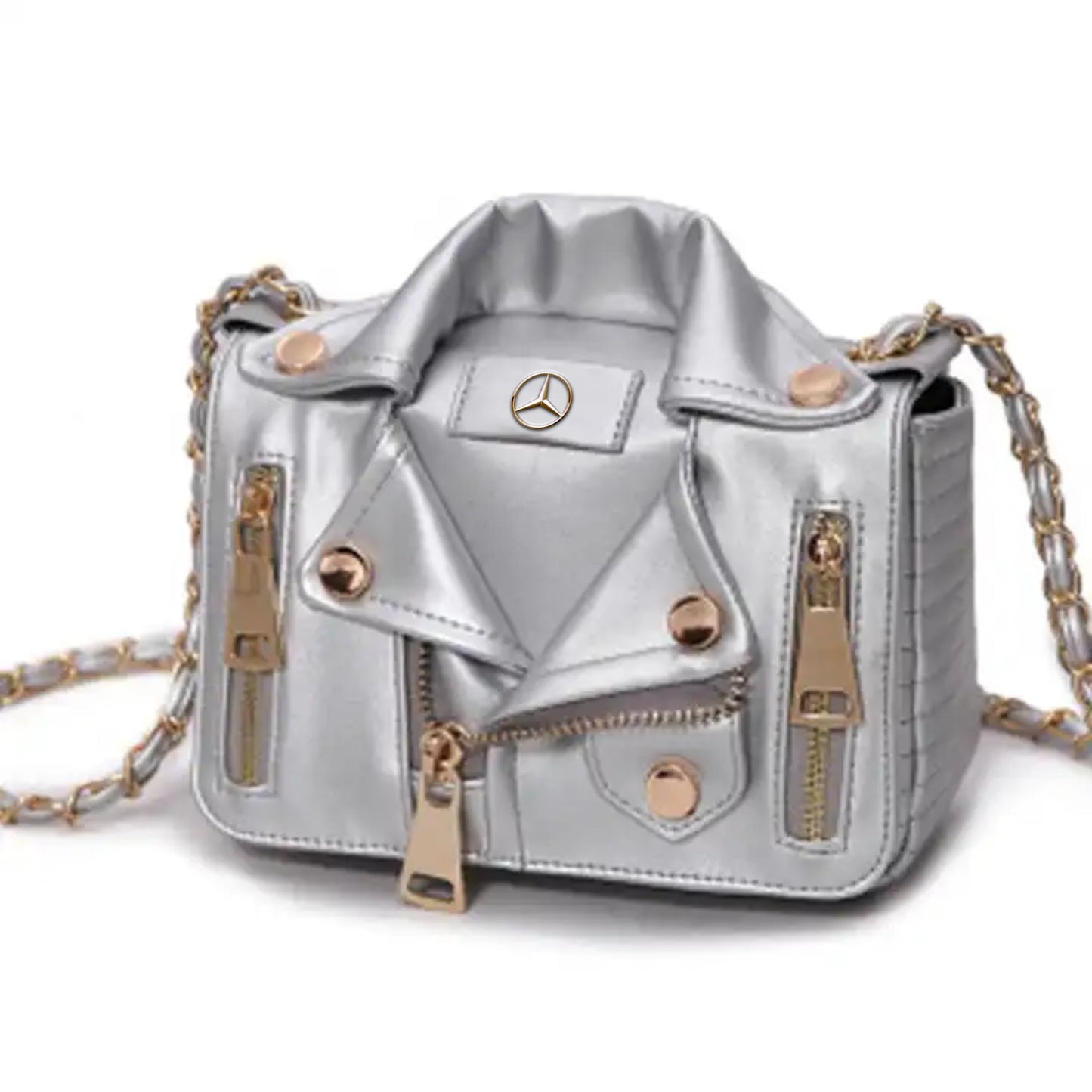 Mercedes Luxury Collar Women&#8217;s Handbag-bag-Driver Apparel-Grey-Driversapparel.com