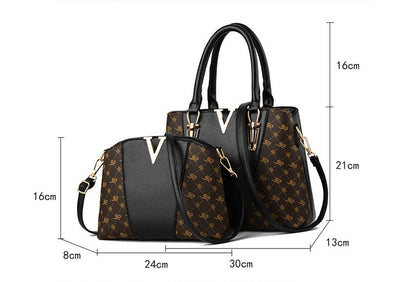 Mercedes Luxury Leather Women Tote Handbag Set-bag-Driver Apparel-Driversapparel.com