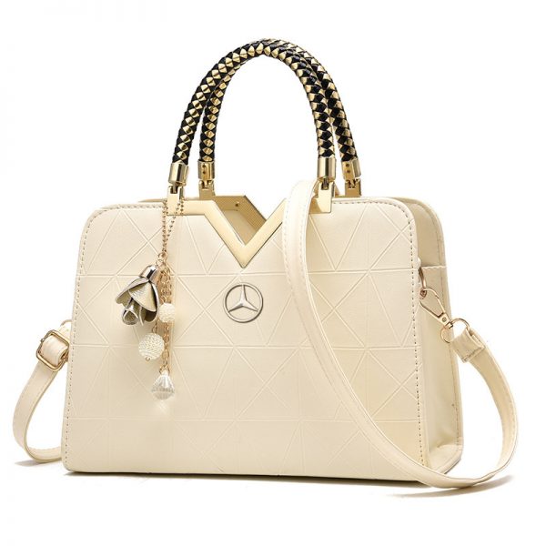 Mercedes Spring Women&#8217;s Handbag-bag-Driver Apparel-Beige-Driversapparel.com