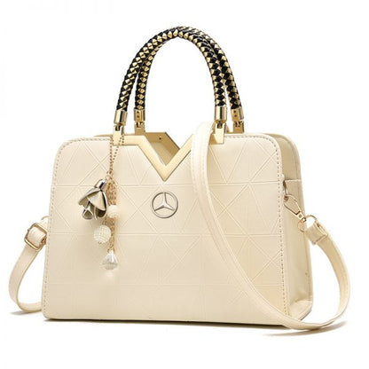 Mercedes Spring Women&#8217;s Handbag-bag-Driver Apparel-Beige-Driversapparel.com