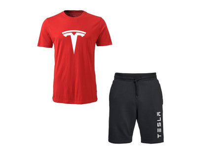 Tesla Contrast T-Shirt and Shorts Set