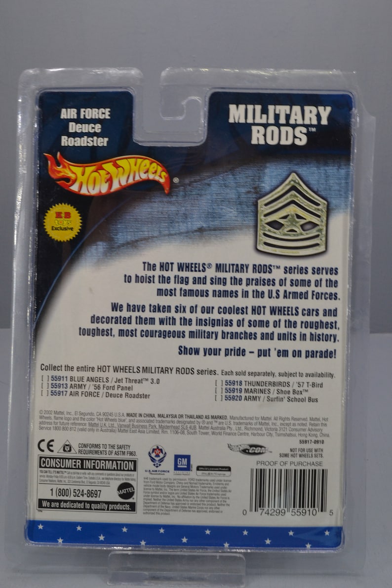 Hot Wheels Military Rods Air Force Deuce_driver_clothing_drivi.store