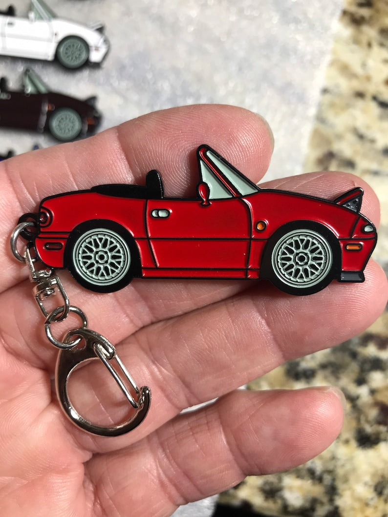 NA Miata MX5 Keychains with BBS Wheels_driver_clothing_drivi.store