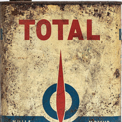 Total Vintage Oil Can Print Poster for Car Enthusiasts