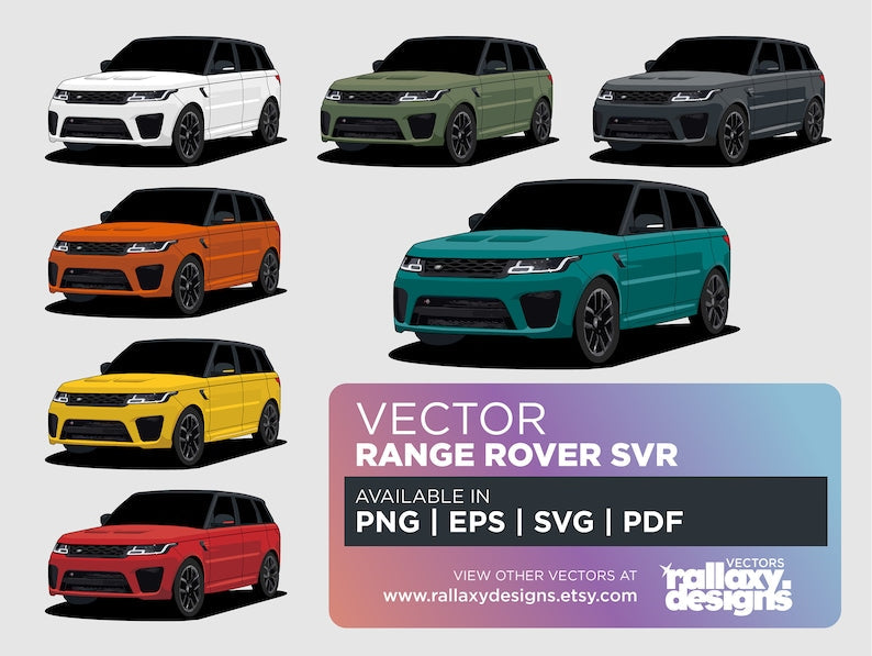 Range Rover Car Pack: Digital Automotive Vectors_driver_clothing_drivi.store