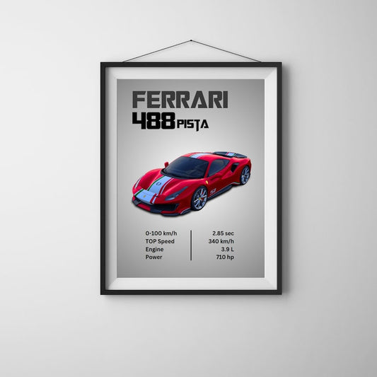 Limited Edition Sleek Sports Car Poster: Automotive Art for Your Space