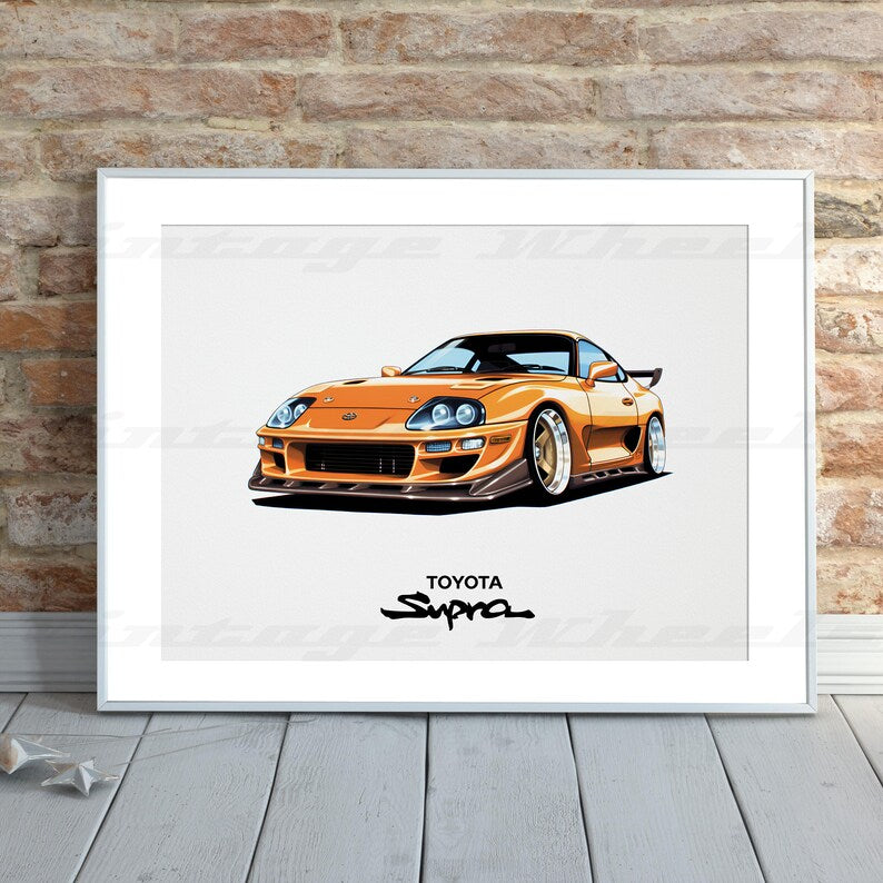 Toyota Supra: Legends of JDM Poster_driver_clothing_drivi.store