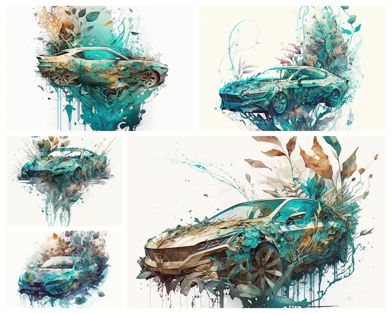 Watercolor Dream Cars: Artistic Automobile Visions