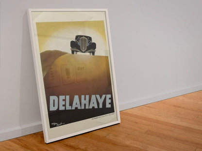 Vintage Delahaye Poster: French Automotive Elegance