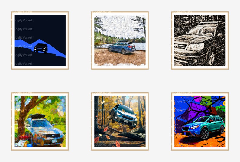 Adventure Art: Subaru Forester's Six-Piece Wall Gallery