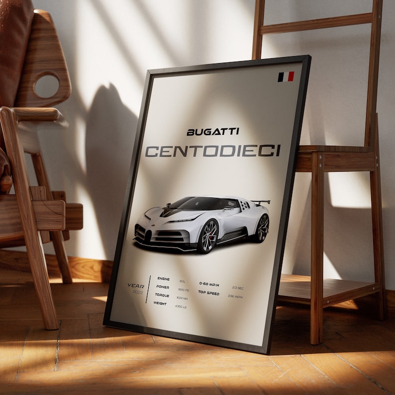 Bugatti Centodieci: Modern Supercar Wall Art