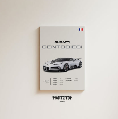 Bugatti Centodieci: Modern Supercar Wall Art