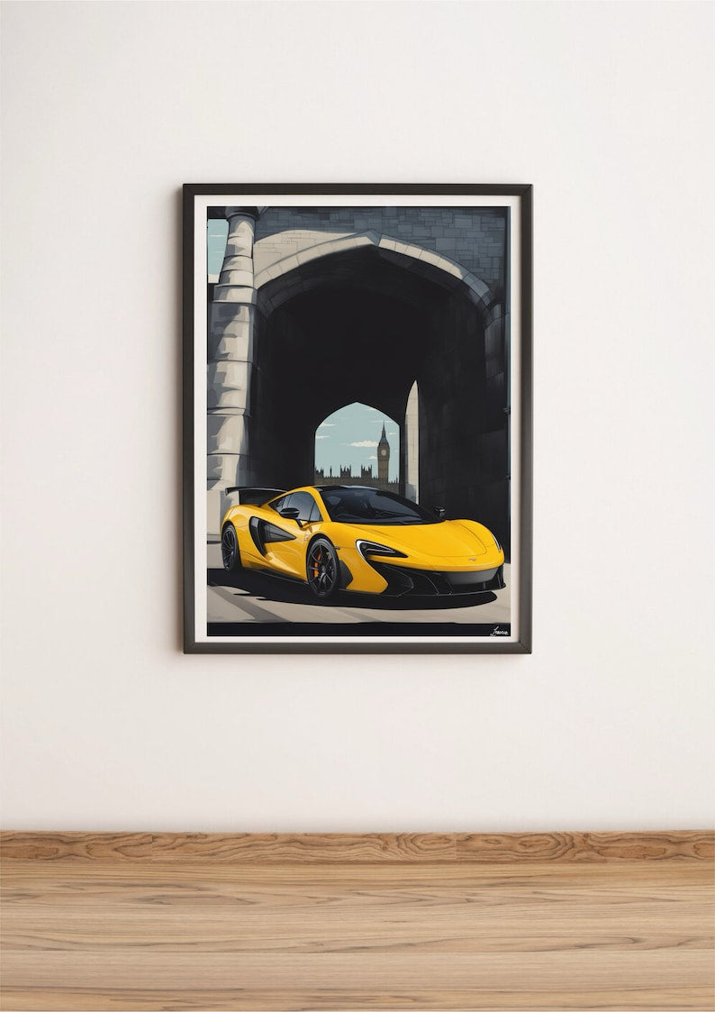 McLaren Artwork Print | High Glossy/Matte Finish | A4 A3 A5 Sizes | Unique Decor_driver_apparel_drivi.store