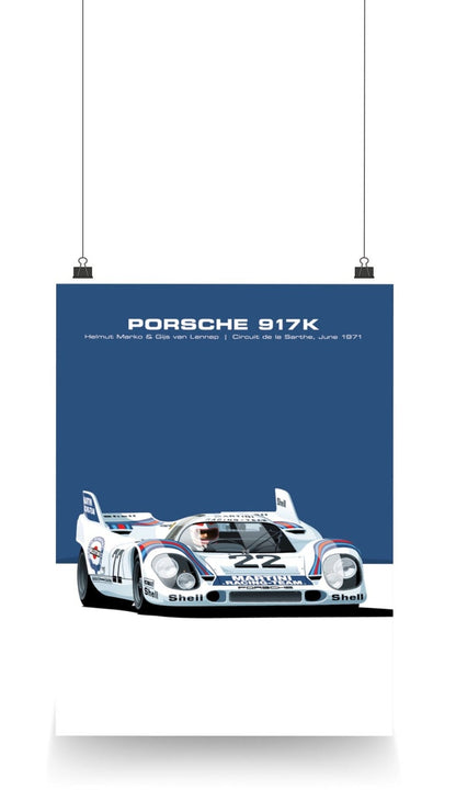 Porsche 917K Le Mans 71 Race Car Art Print