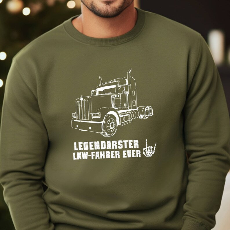 Cozy Christmas Sweatshirt for the Best Trucker Ever