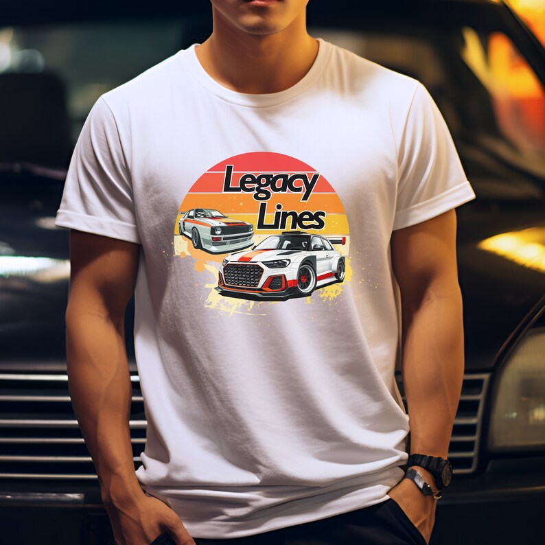 Audi S Rally: Retro Sunset Car Enthusiast Shirt