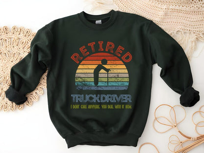 Retired Driver Sweatshirt: Officially Off the Road_driver_clothing_drivi.store