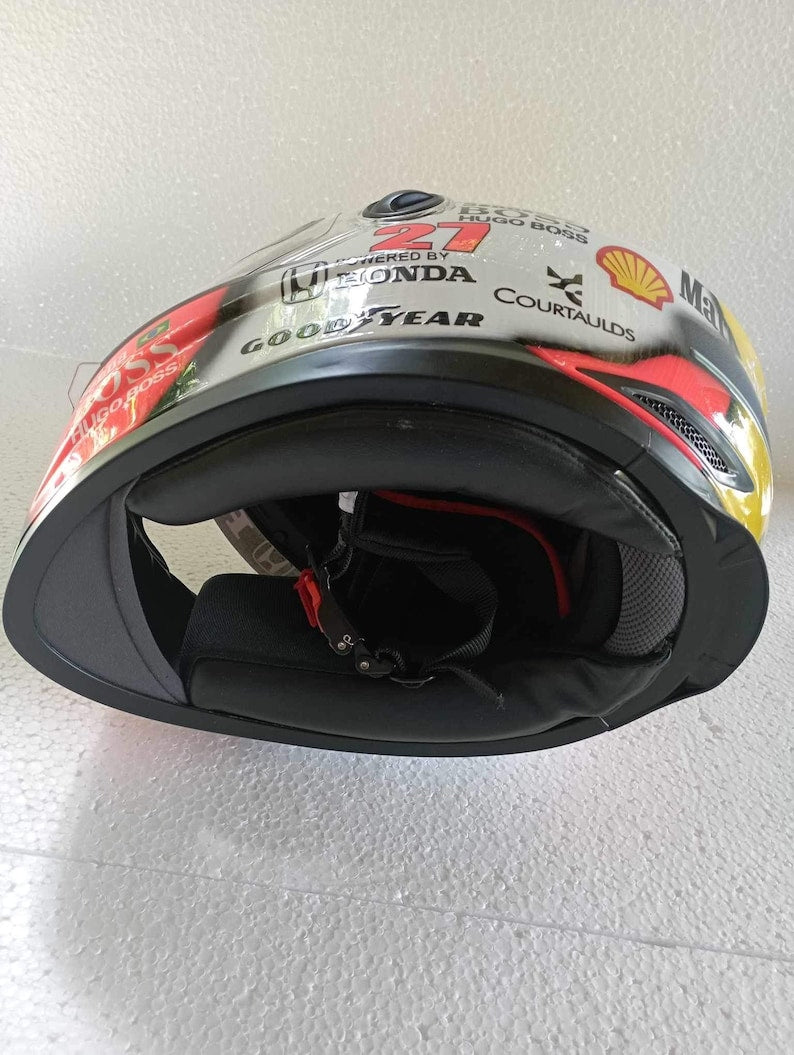 MP4/5B Helmet Celebration: Unique RT Racetech Hull