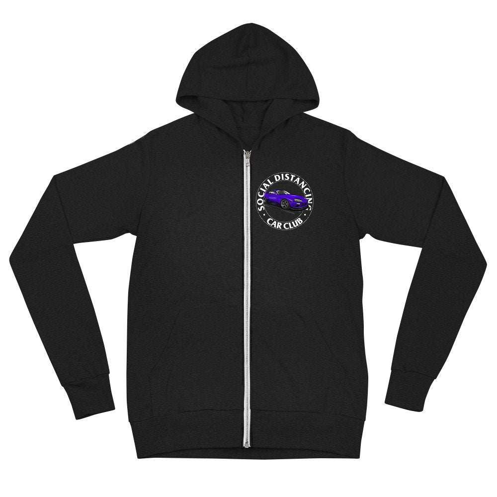 JDM 2JZ Social Distancing Car Club Zip Hoodie