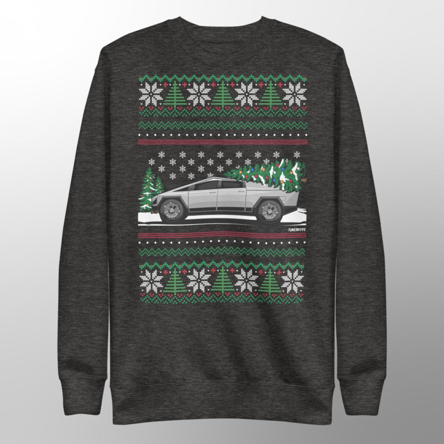 Maglione di Natale Brutto - Tesla Cybertruck -- Maglione Natalizio Brutto - Regalo per le Feste per gli Appassionati di Auto, Regalo di Natale Divertente, Regalo Tesla, Regalo Cybertruck