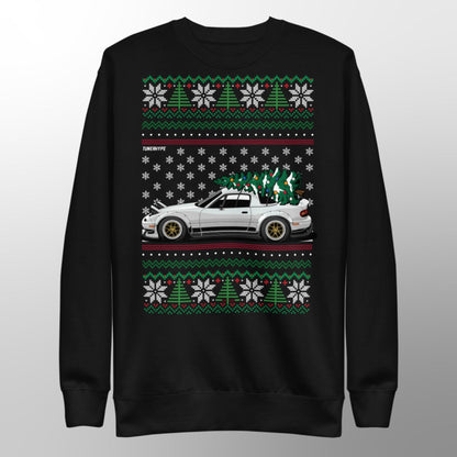 Maglione di Natale Brutto - Mazda Miata in Bianco