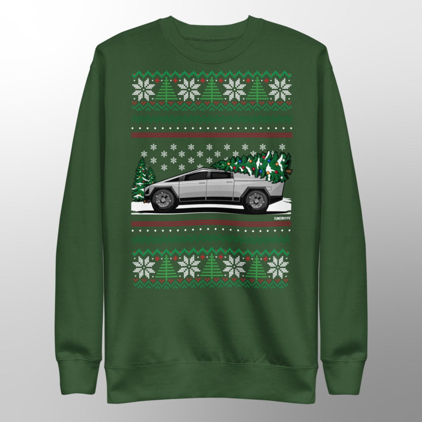 Maglione di Natale Brutto - Tesla Cybertruck -- Maglione Natalizio Brutto - Regalo per le Feste per gli Appassionati di Auto, Regalo di Natale Divertente, Regalo Tesla, Regalo Cybertruck