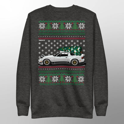 Maglione di Natale Brutto - Mazda Miata in Bianco