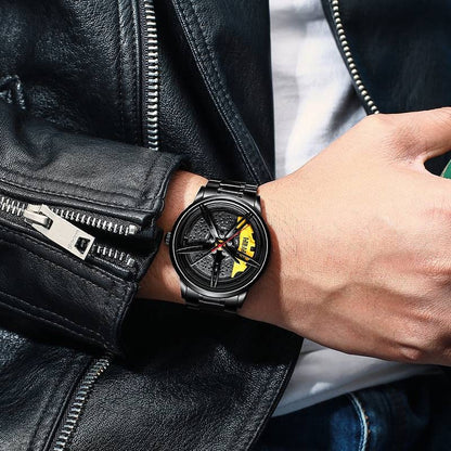 Orologio con Ruota in Lega a 5 Razze Ferrari Statica, Accessori per Appassionati di Auto