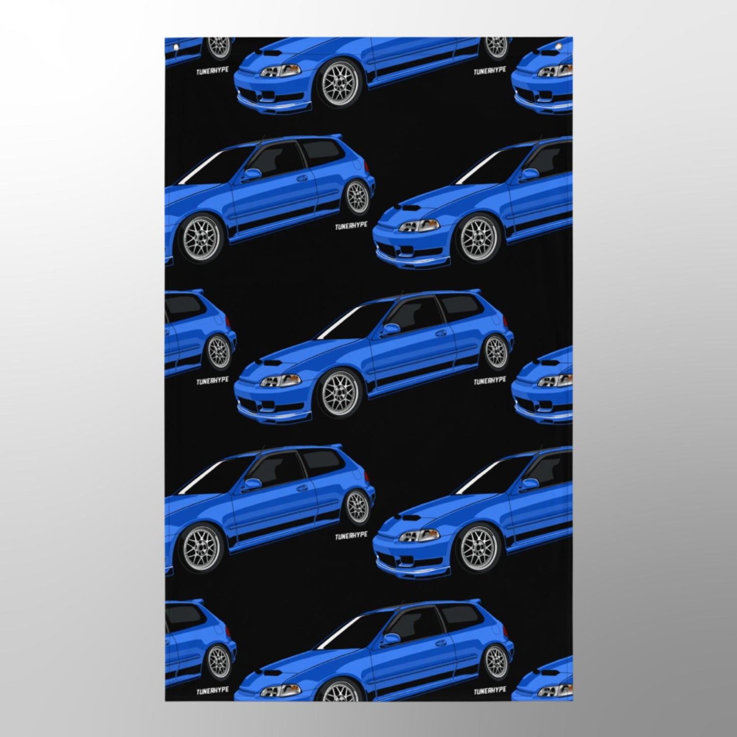 Bandiera da Garage Honda Civic EG Hatchback - Blu Captiva