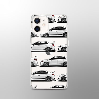 Custodia per iPhone trasparente Subaru WRX STI - Bianco cristallo