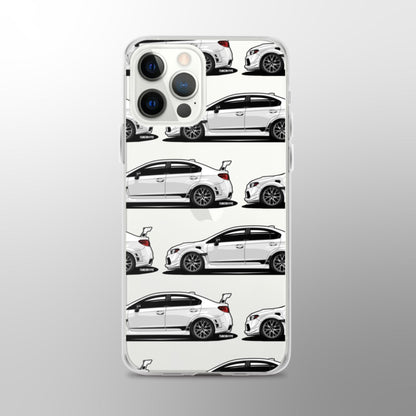 Custodia per iPhone trasparente Subaru WRX STI - Bianco cristallo