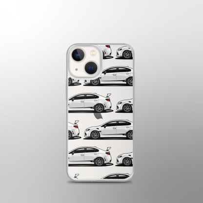 Custodia per iPhone trasparente Subaru WRX STI - Bianco cristallo