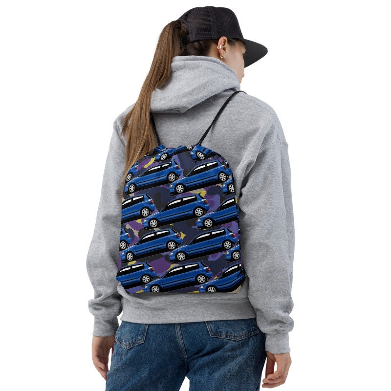 Honda Civic EG Hatchback Drawstring Bag - Captiva Blue - Limited Edition All Over Camo