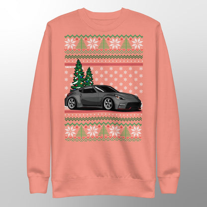 Maglione Natalizio Brutto - Nissan 370z Grigio - Maglione Natalizio Brutto - Regalo di Natale per Appassionati di Auto, Regalo di Natale Divertente, Regalo Nissan - Regalo 350z