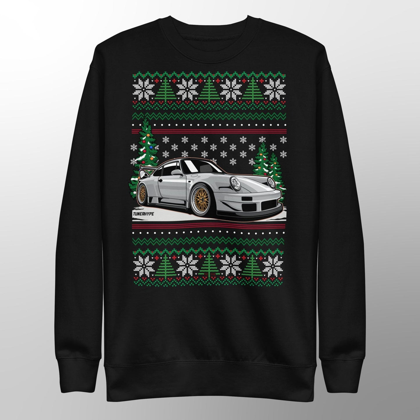 Maglione di Natale Brutto - Porsche 911 964 Grigio - Maglione di Natale Brutto - Regalo di Natale per gli Appassionati di Auto, Regalo di Natale Divertente, Regalo 911, Regalo Porsche